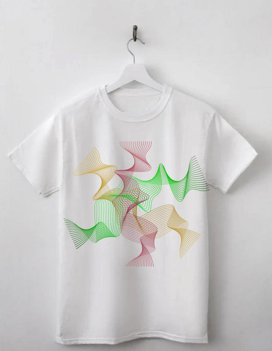 Muti colour design spiral tshirt