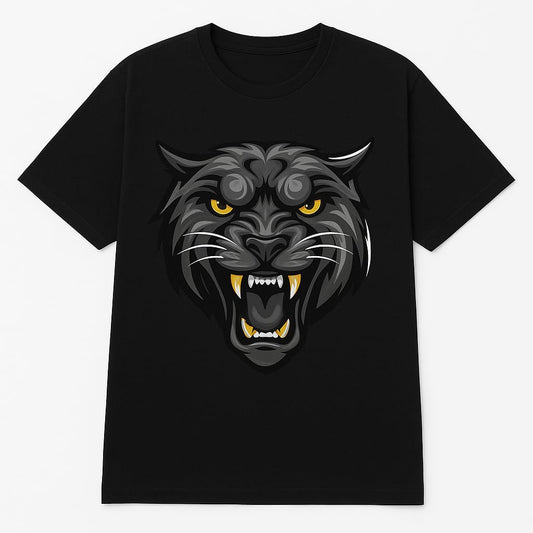 Fierce Panther Graphic T-Shirt – Black