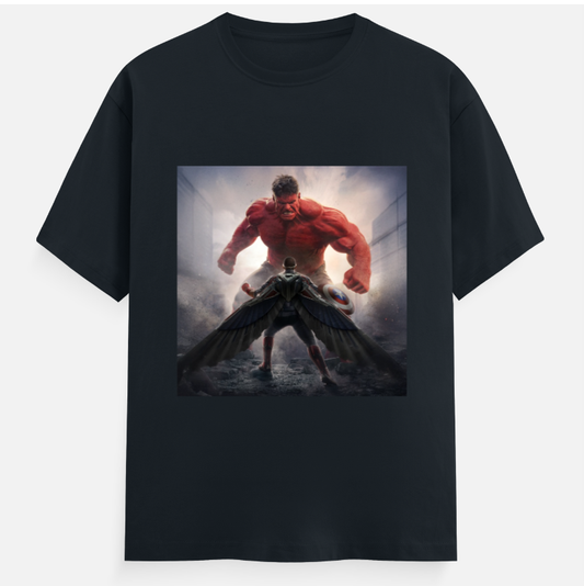 Showdown of Titans - Red Hulk vs. Falcon Captain America